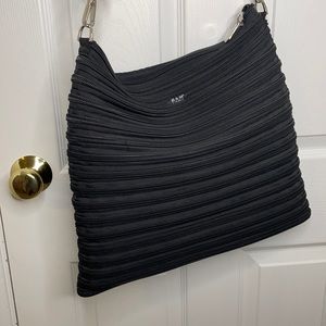 Black zipper Crossbody tote